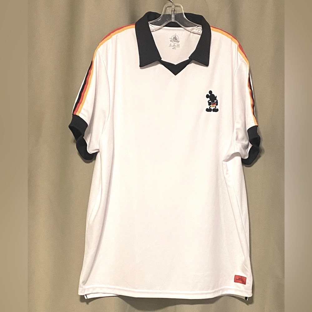 Disney Epcot World Showcase Germany Polo Shirt Athletic Pullover White Sz XXL